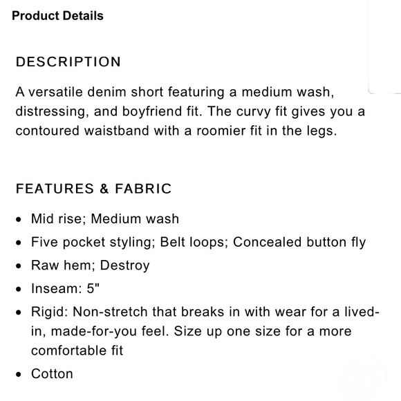 EXPRESS Curvy Mid Rise Button Fly Boyfriend Jean Shorts - Picture 5 of 7